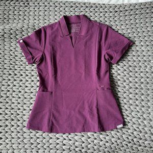COPY - FIGS Women's Inala Slim Scrub Top - Deep Purple - Size XS - NWT